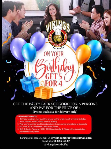 vikings birthday promo|Vikings now available for Pick up & Delivery Orders .